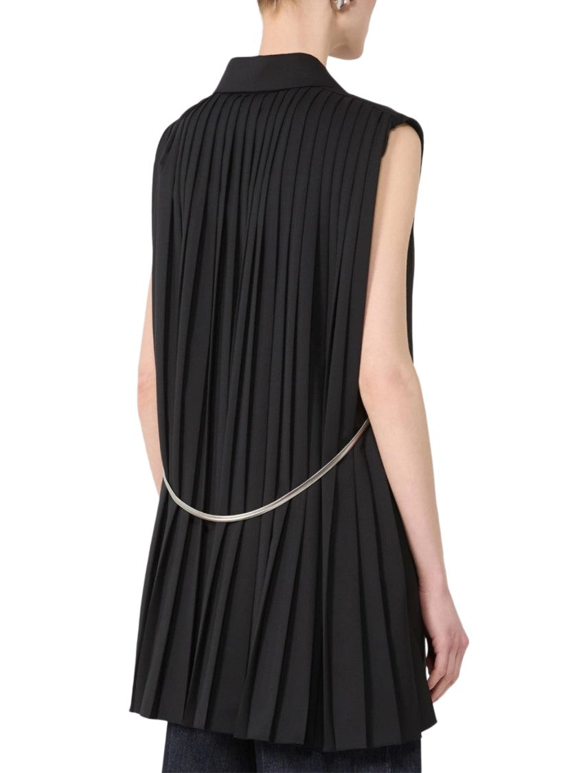 Max Mara Structured Sleeveless Coat With Double-Breasted Front