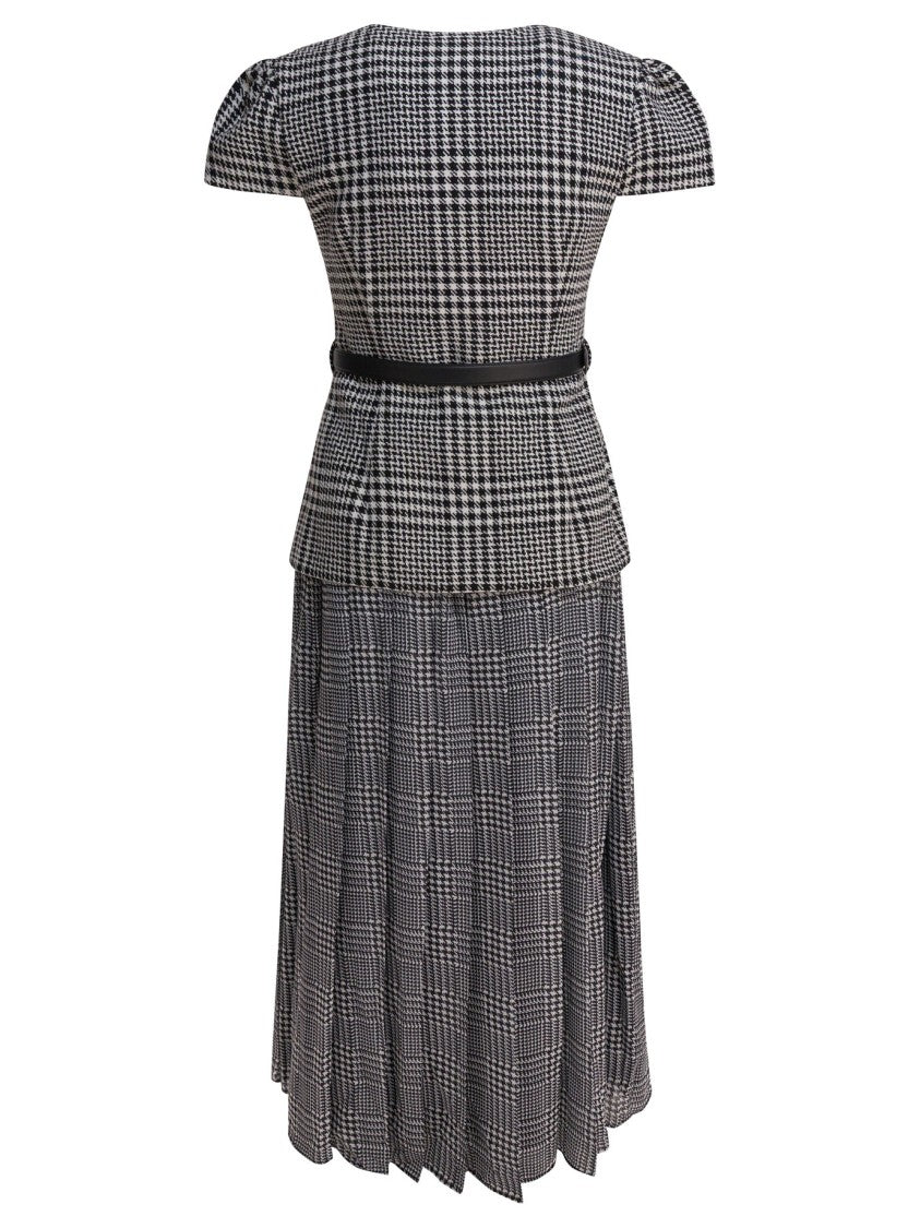 Self-Portrait Tailored Houndstooth Midi Dress