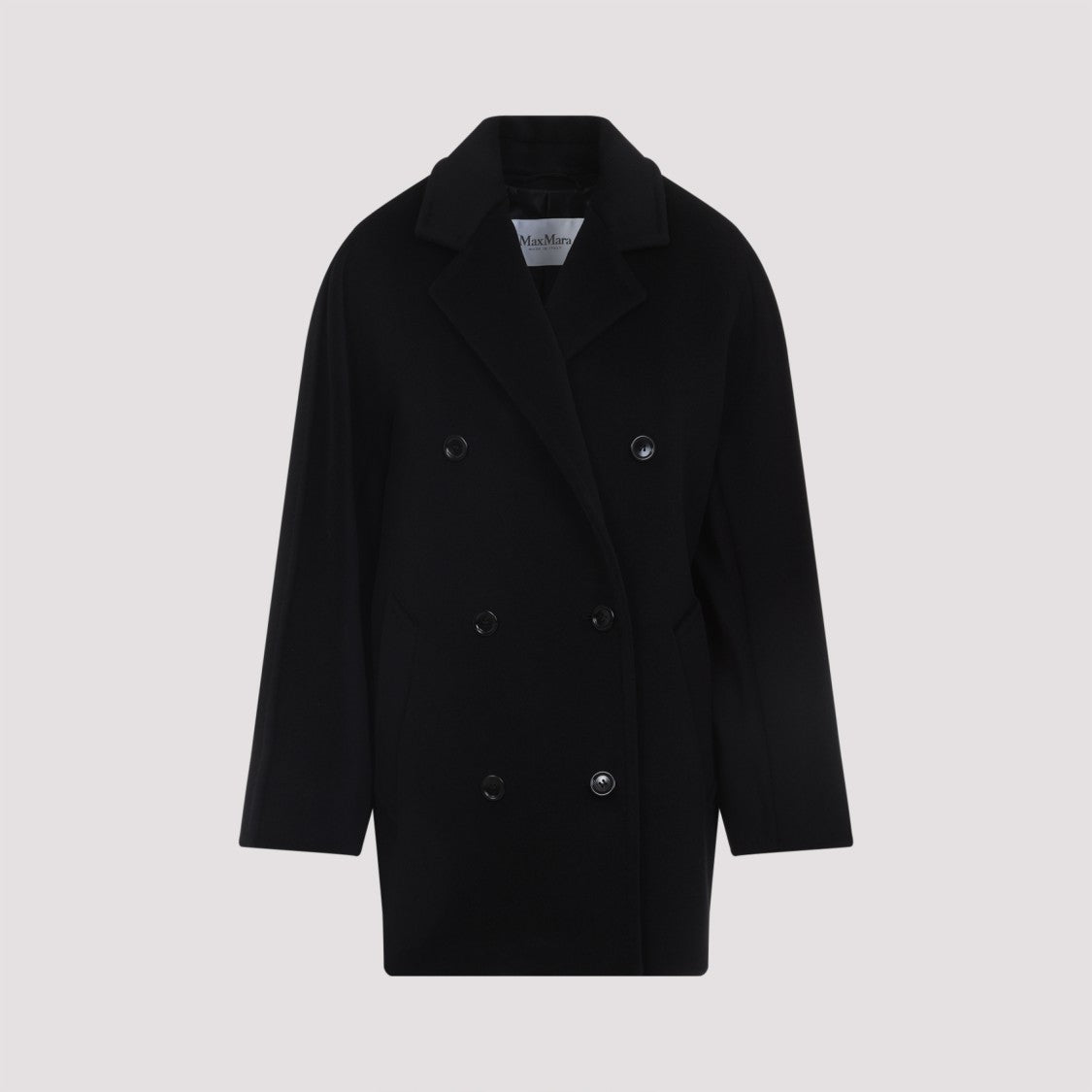 Max Mara Notched Collar Double-Breasted Wool