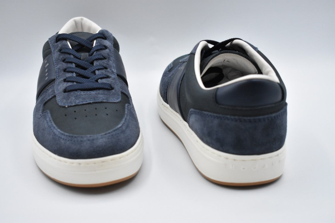 Hogan Textured Upper In Rich Blue Laced Sneakers