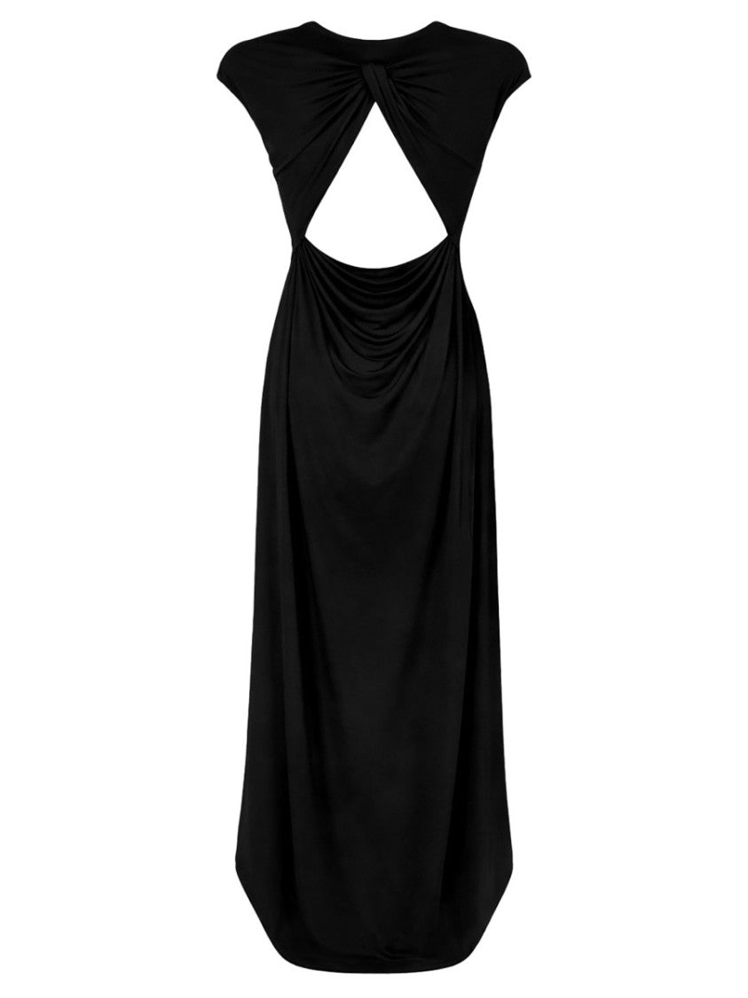 Tom Ford High Neck Viscose Cut-Out Evening Dress