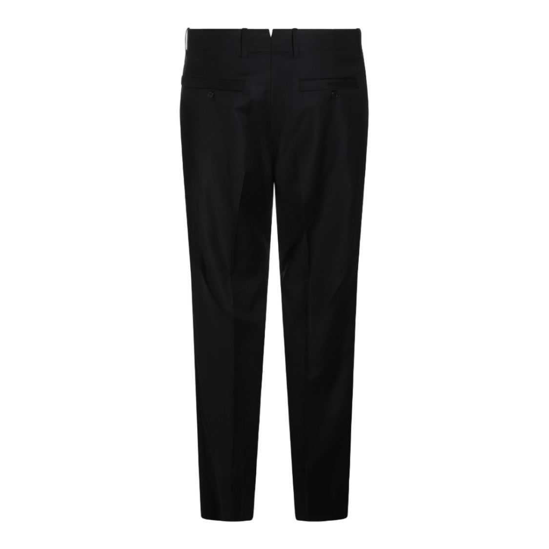Incotex Black Flat-Front Tailored Straight-Leg Pants