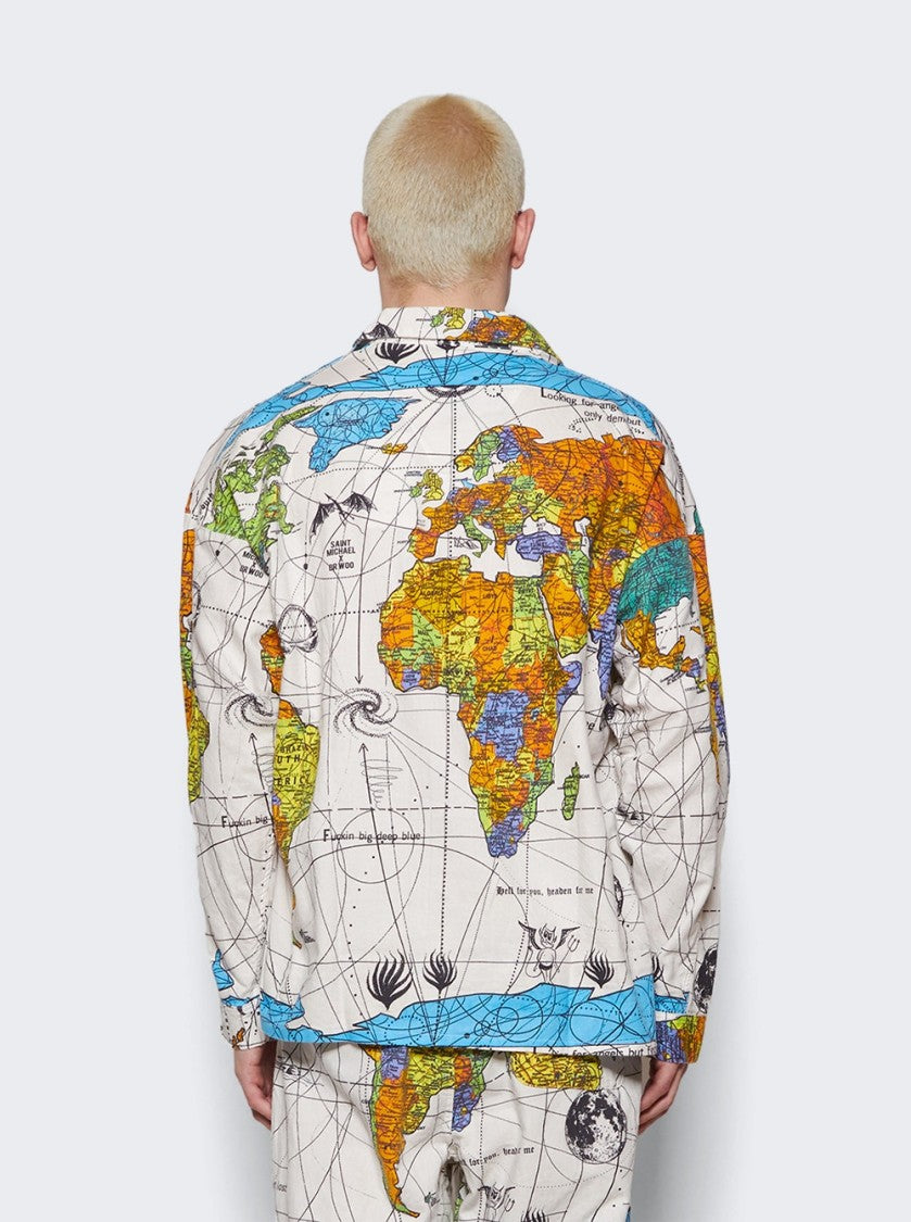 Saint Mxxxxxx X Dr Woo Pajama World Map Shirt