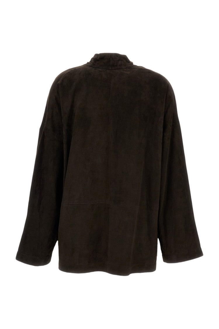 Meta Campania Lorna Unlined Lamb Suede Kimono Jacket