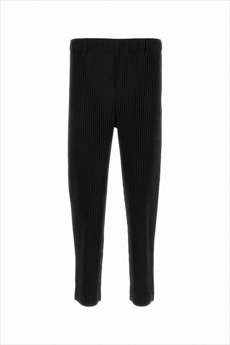 Homme Plissé Issey Miyake Cropped Pleated Jogger Pants With Subtle Sheen