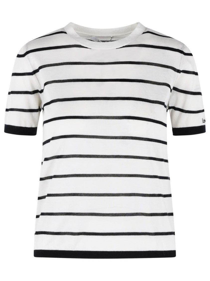 Max Mara 'Favetta' Cashmere And Cream Silk T-Shirt