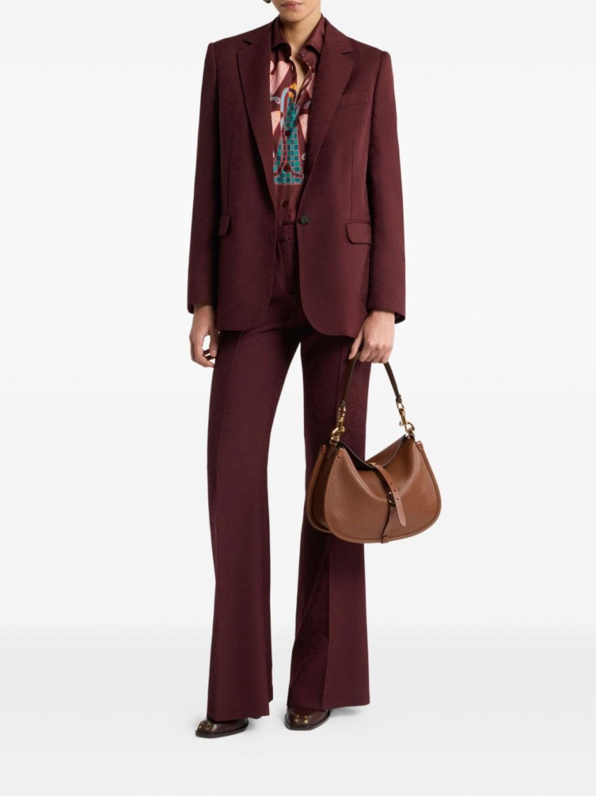 Etro Cool Wool Jacquard Trousers