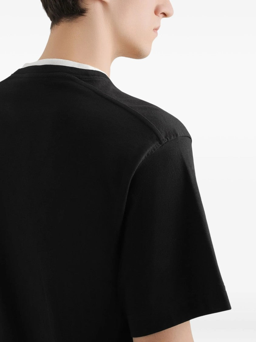 Dolce & Gabbana Black Relaxed Fit Contrasting Logo T-Shirt