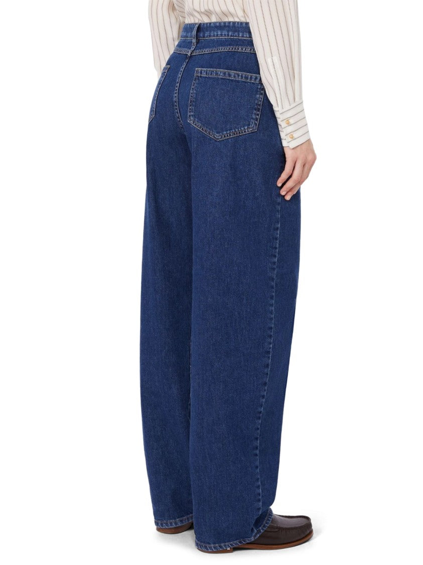 Max Mara Wide-Leg Denim Jeans With High Waist And Classic Styling