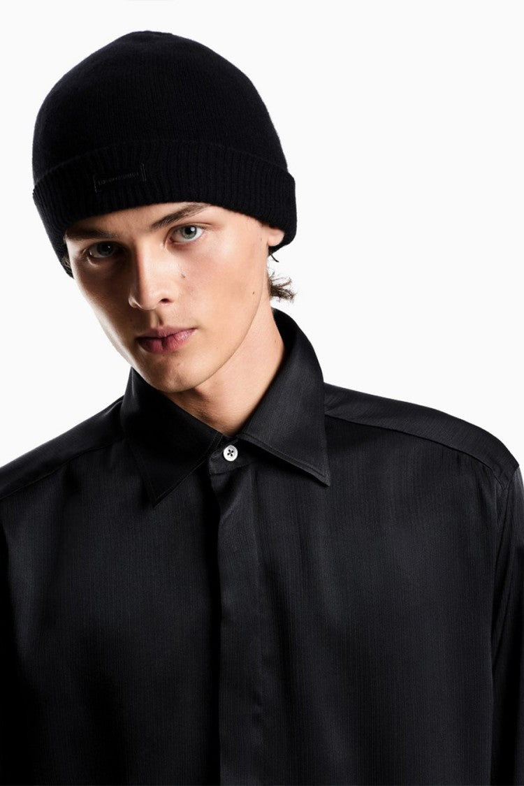 Emporio Armani Black Cashmere Hat