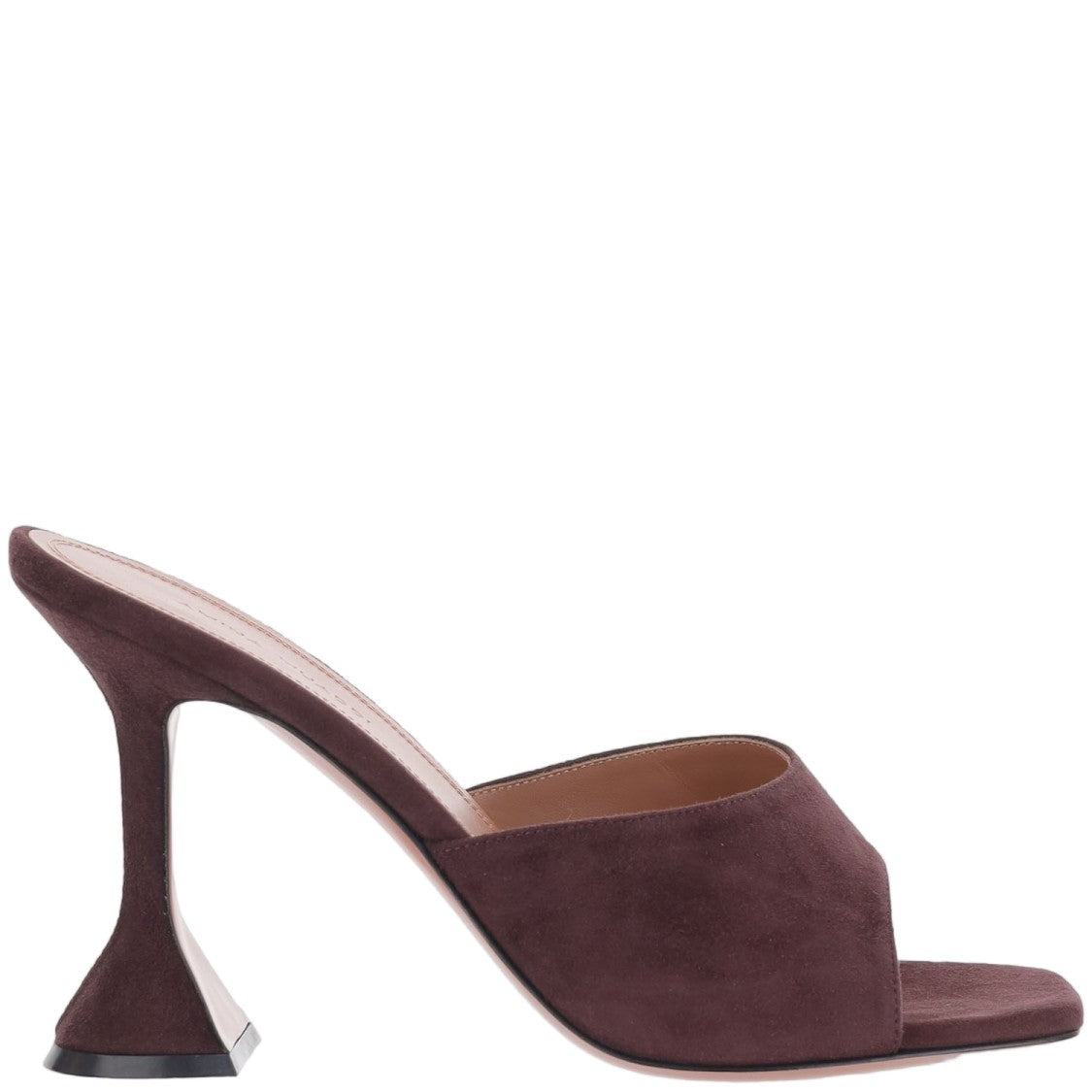Amina Muaddi Bordeaux Lupita Suede Sandals
