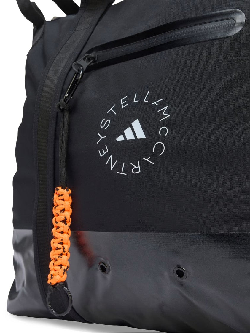 Adidas By Stella Mccartney Spacious Black Tote Bag With Grey Base