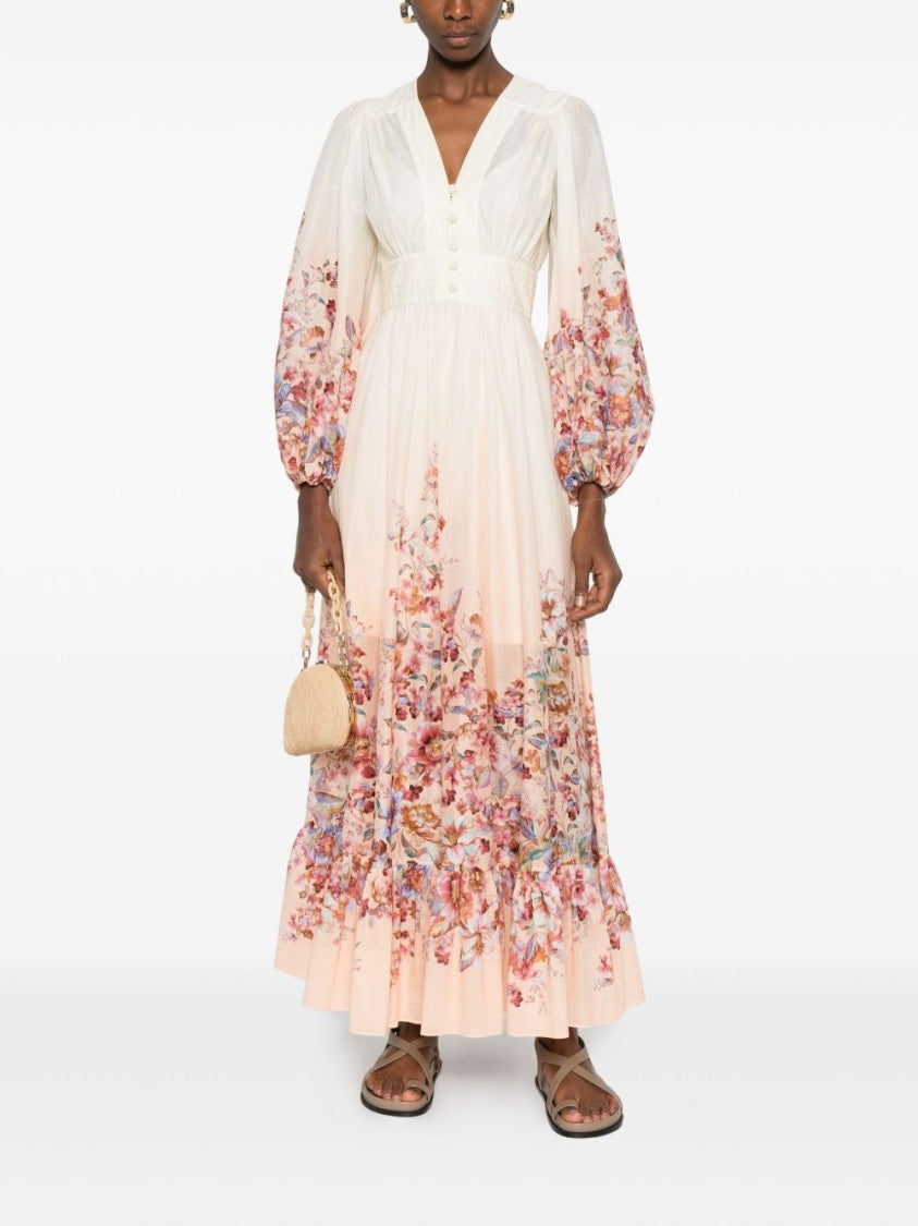Zimmermann Flowing Maxi Dress With Deep V-Neckline