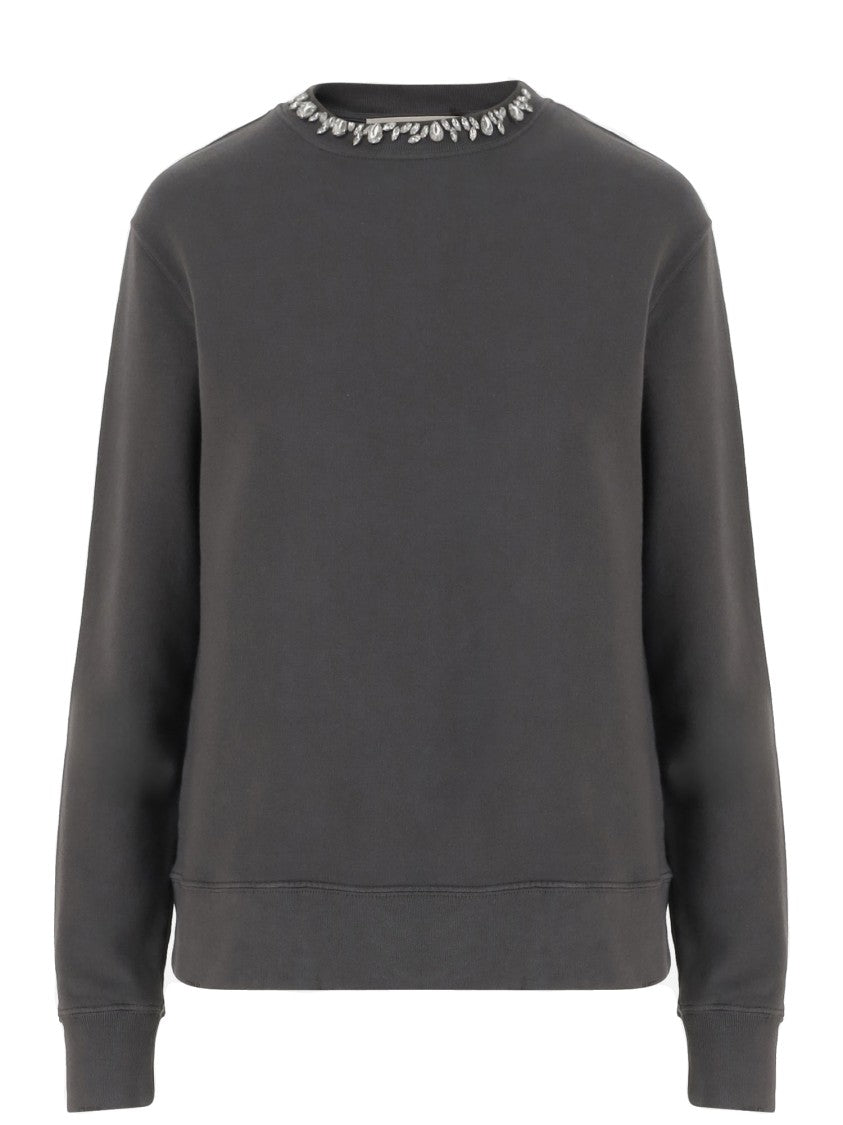 Golden Goose Cotton Sweatshirt With Applied Crystals