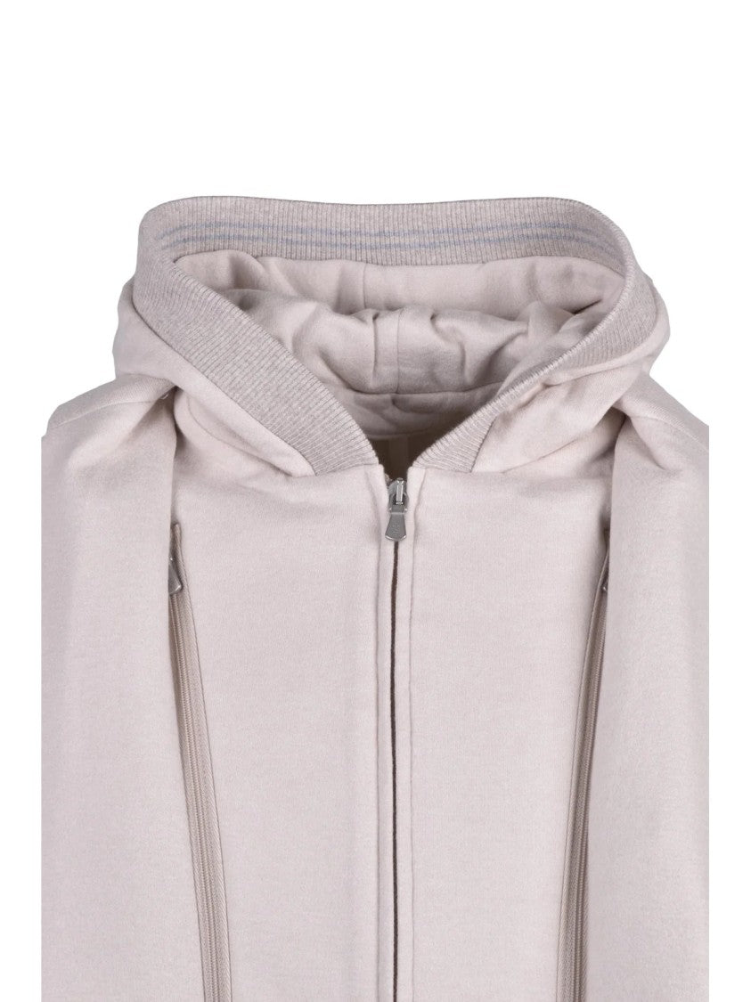 Eleventy Fitted Beige Blazer With Detachable Lapel And Casual Layering