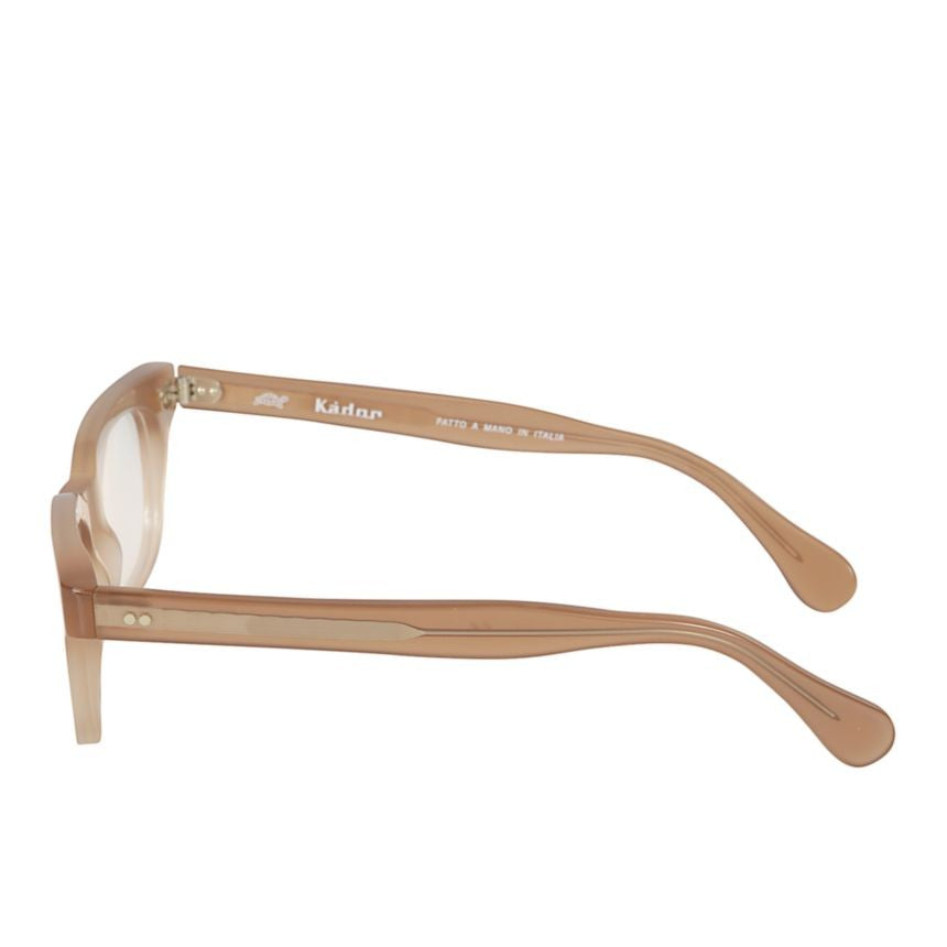 Kador Brown Kayo Translucent Metal Rectangular Eyeglasses