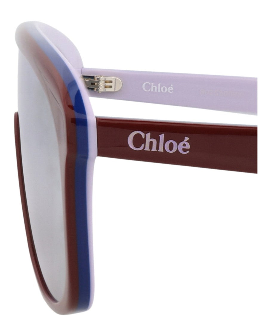 Chloé Aviator-Frame Recycled Acetate Sunglasses