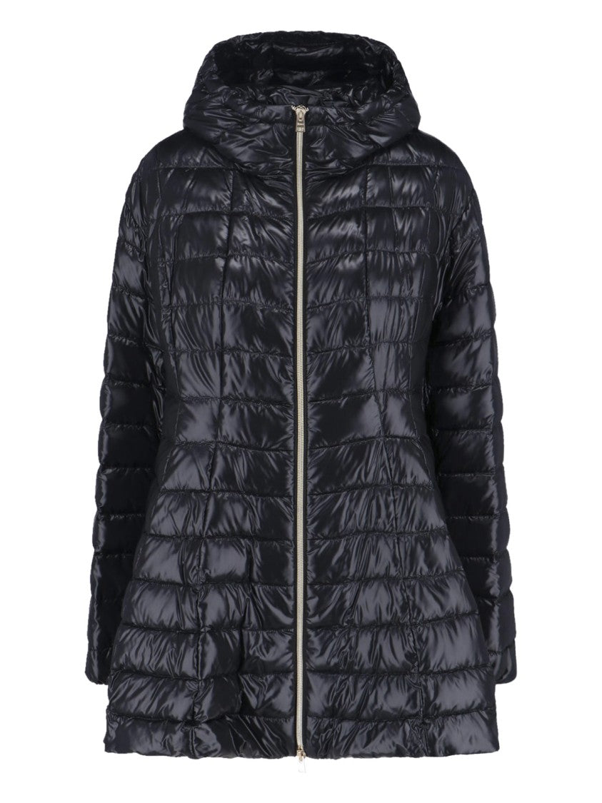 Herno Sleek Black Jacket With High Collar