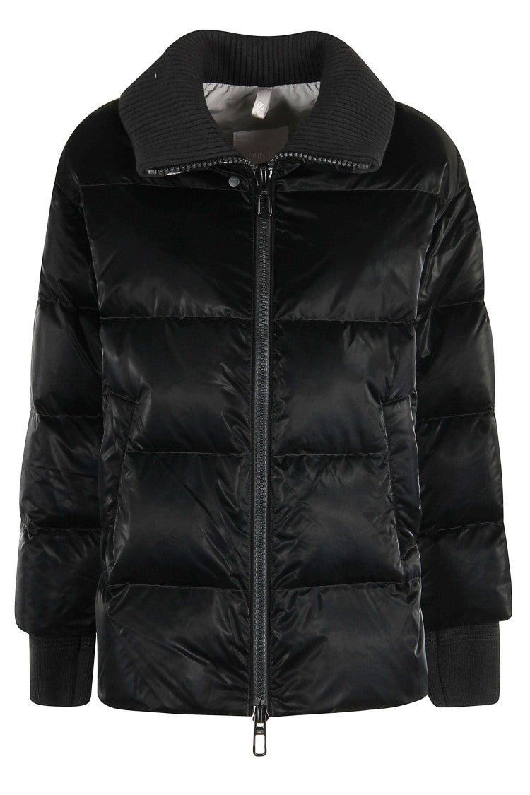 Duno Padded Short Jacket With Ribbed Collar And Glossy Finish