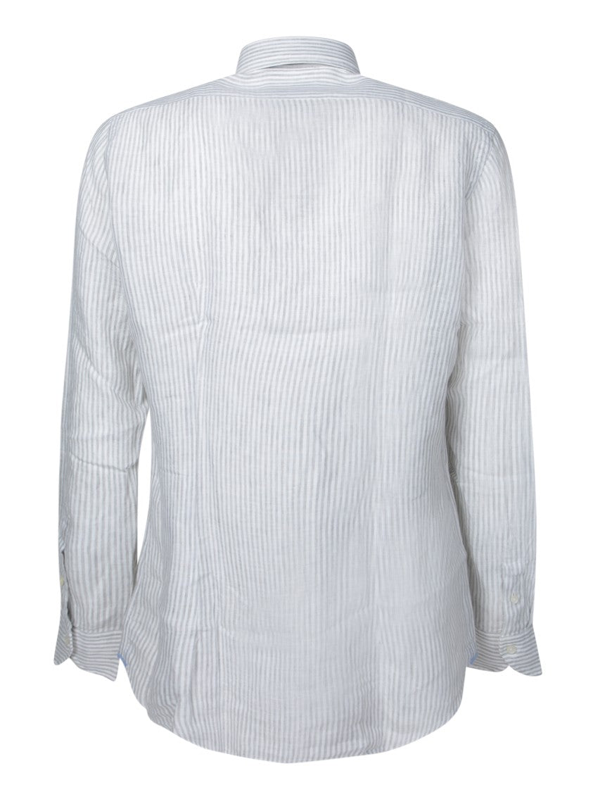 Dell'oglio Linen Shirt With Subtle Gray
