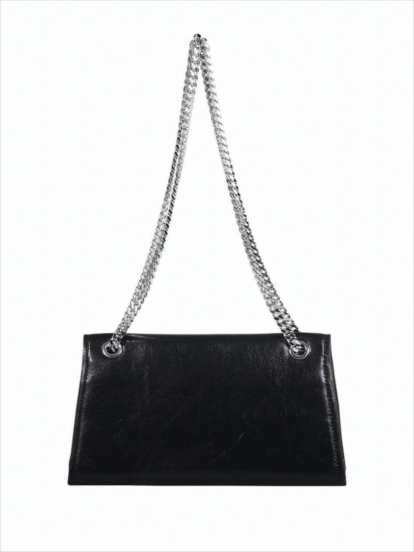 Tory Burch Rectangular Lambskin Leather Shoulder Bag With Metallic Logo