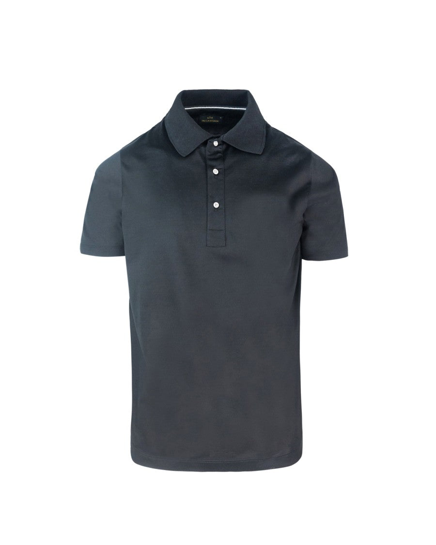 Paul & Shark Black Cotton Jersey Polo Shirt