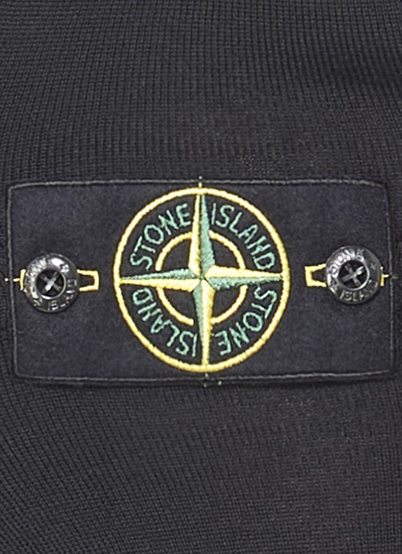 Stone Island Minimalist Black Wool Sweater