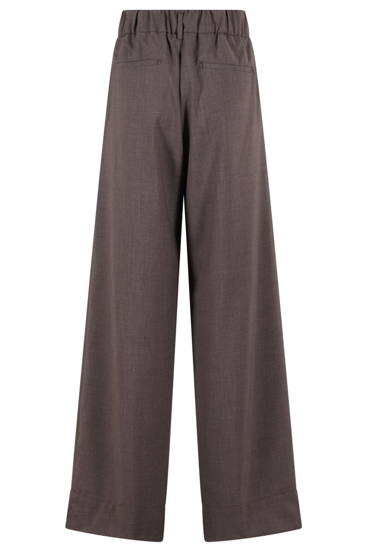 Myths Wide-Leg Trousers With Elastic Waistband