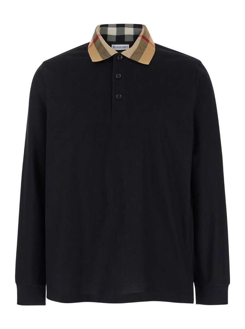 Burberry Long-Sleeve Polo Shirt