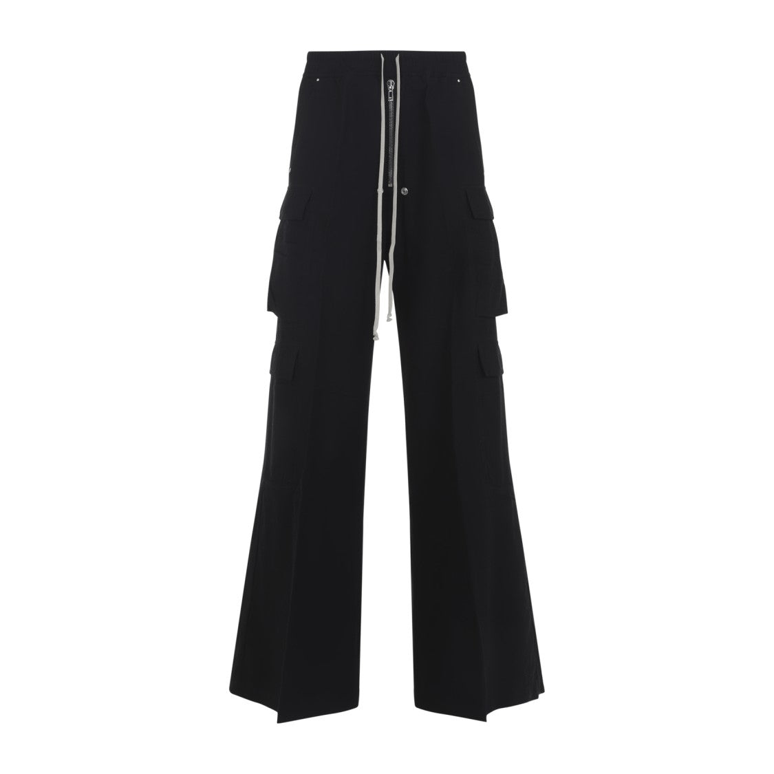Drkshdw By Rick Owens Wide-Leg Cargo Pants With Drawstring And Utilitarian Design