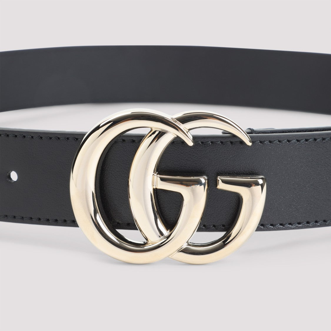 Gucci Calf Leather Belt With Polished Double-G Buckle