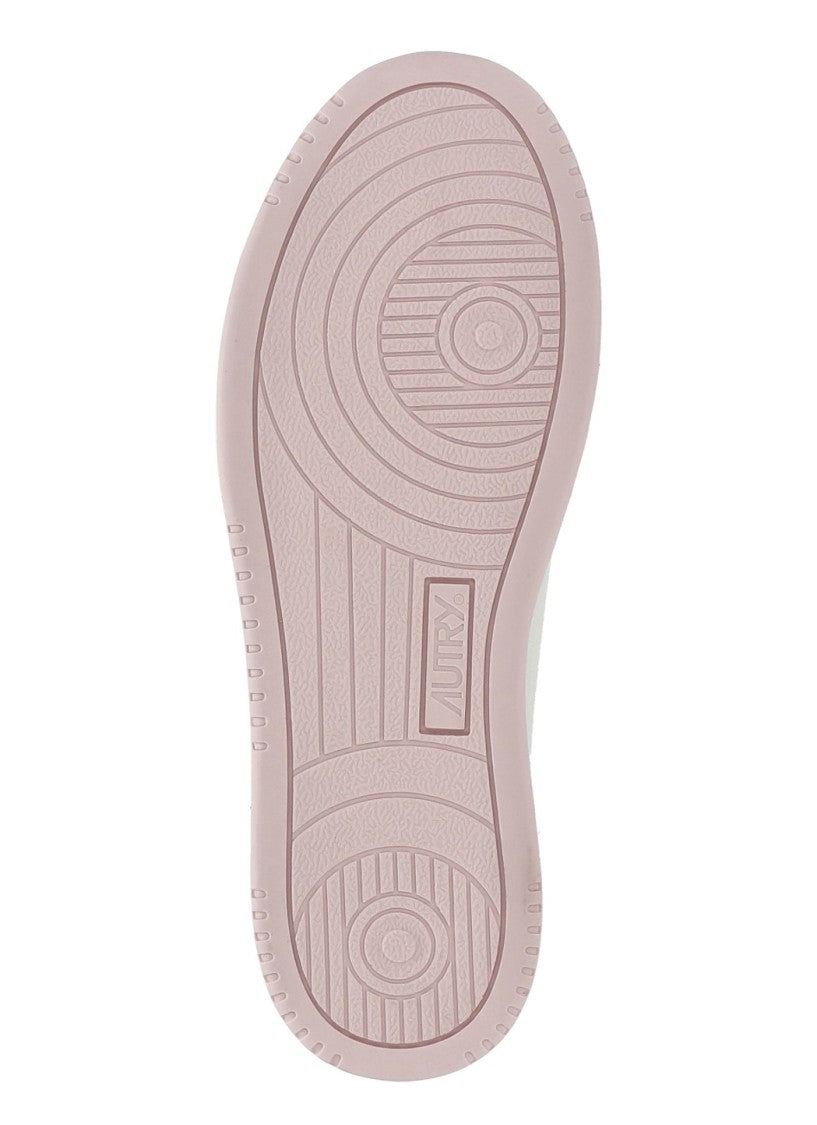 Autry White Medalist Low Suede-Blend Sneakers