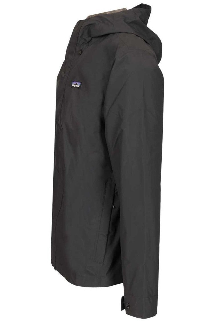 Patagonia Hooded Padded Jacket With Snap And Zipper Closure