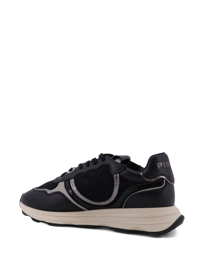 Pinko Lace-Up Black Mesh