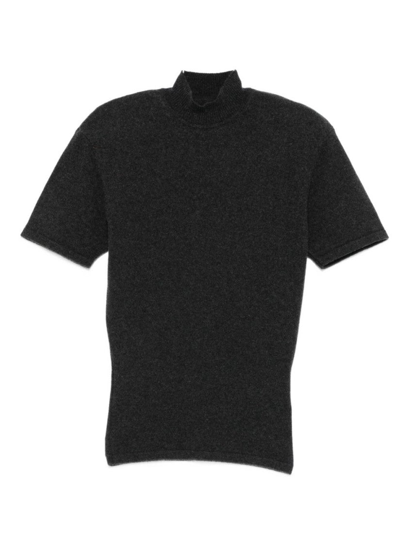 Jacquemus High Neck Dark Grey Cashmere Blend Top