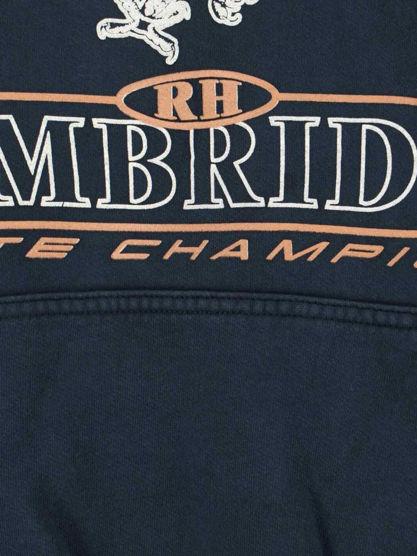 Rhude Black Cotton Jersey Hoodie With Multicolor Logo