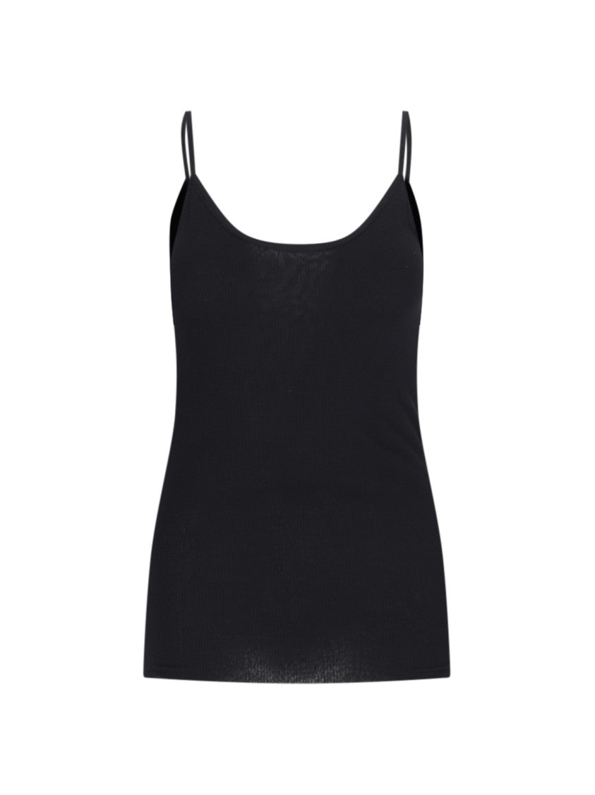 Khaite Selee Top In Black Viscose Jersey Ribbed Knit