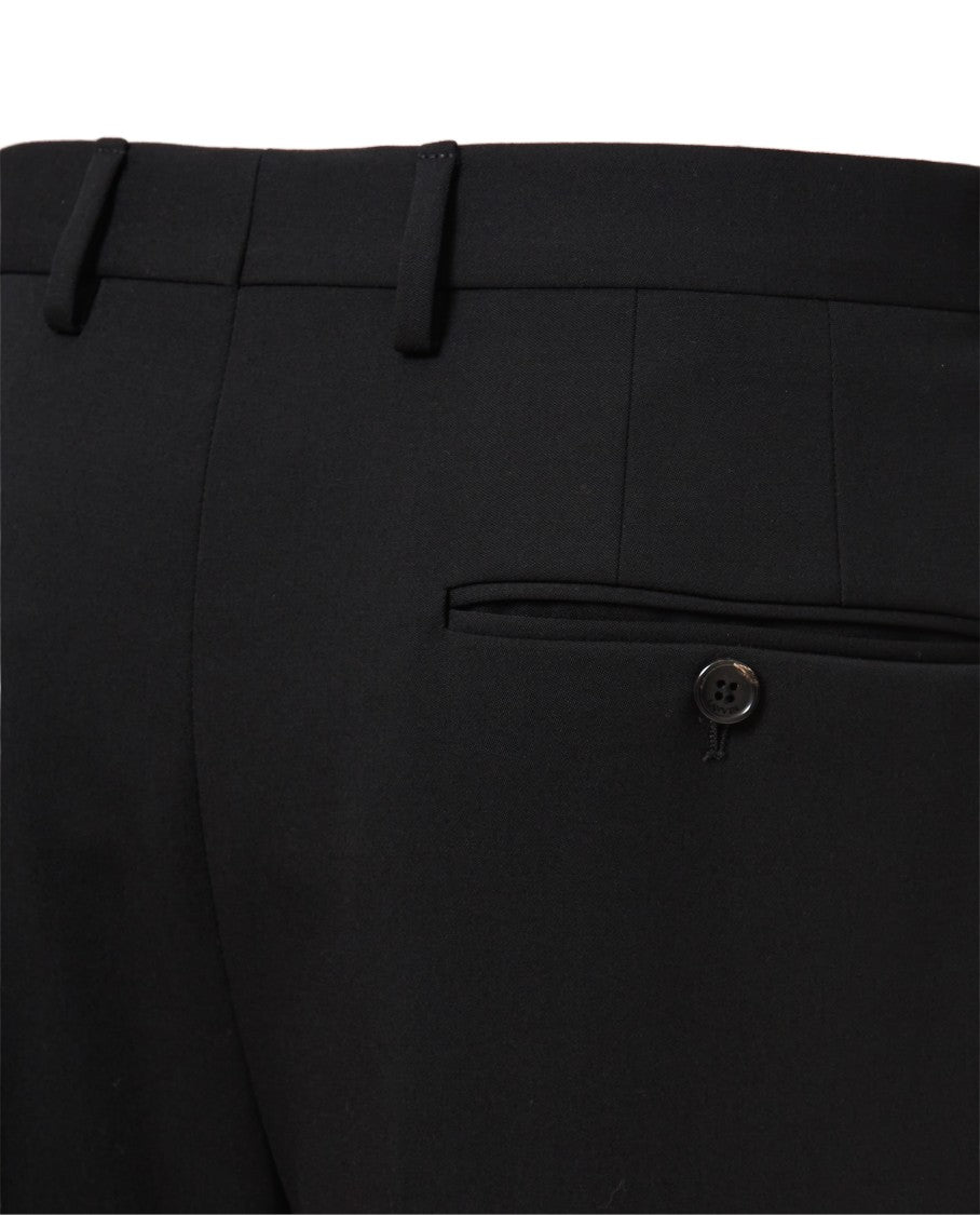 Lanvin Straight Leg Trousers With Concealed Closure And Tailored Finish