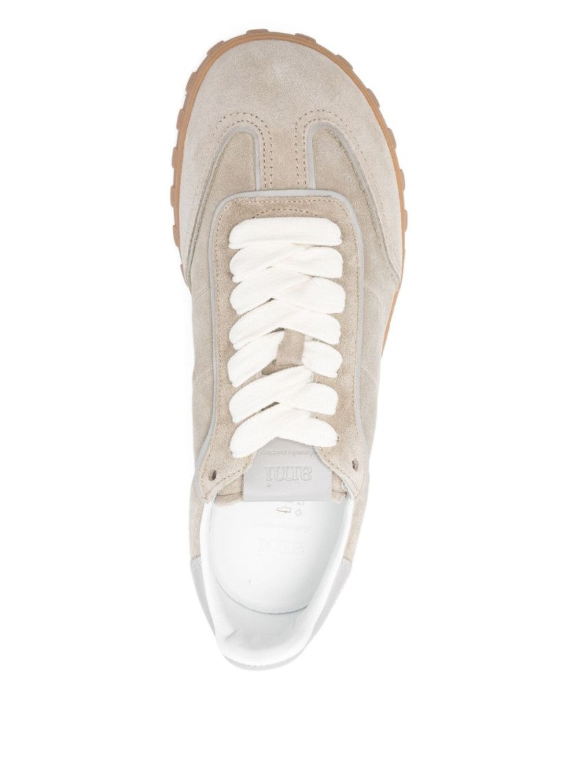 Ami Paris Low-Top Suede Sneakers