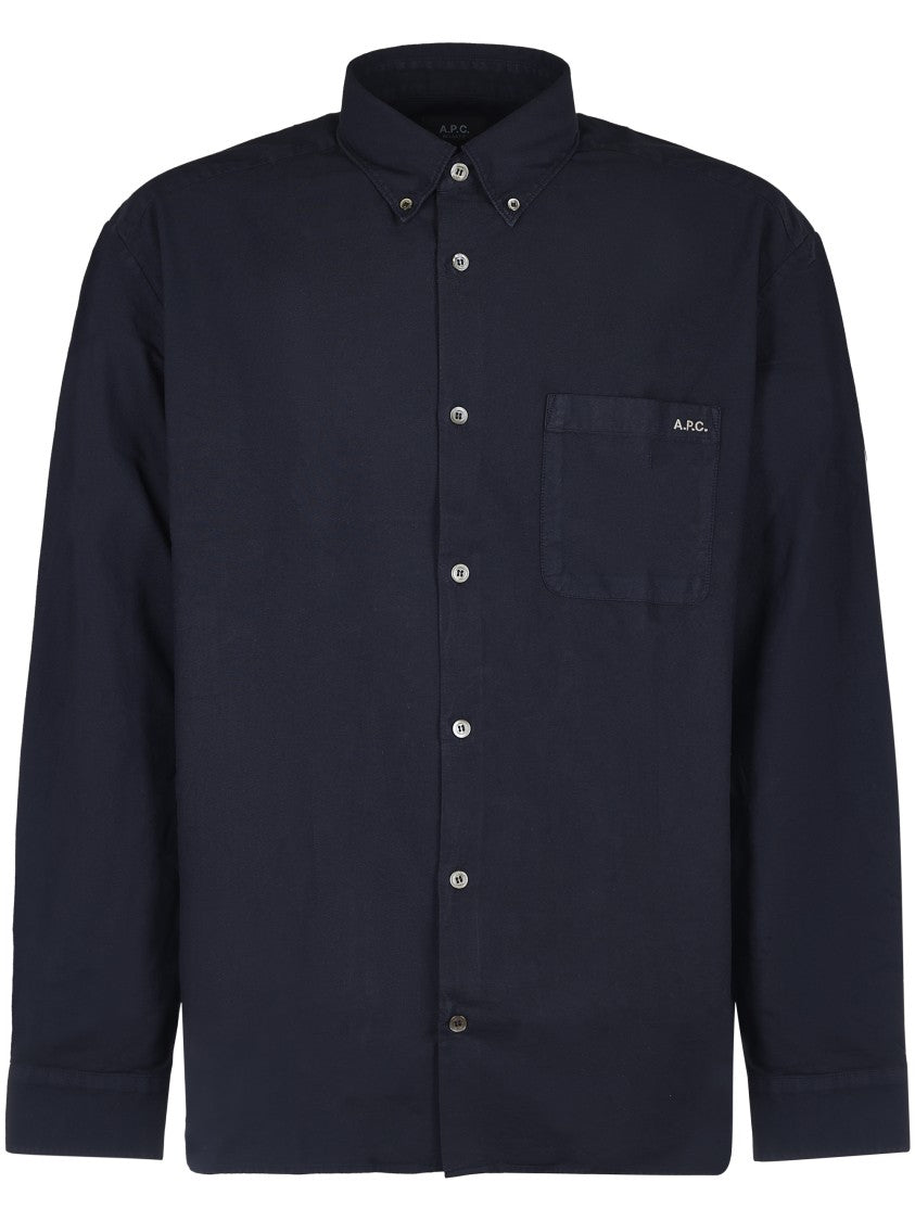 A.P.C. Classic Button-Down Shirt With Logo Detail