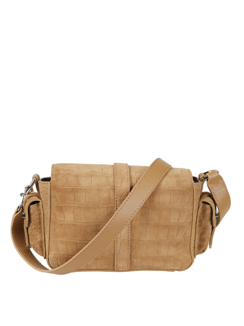 Hogan Textured Camel Crocodile Pattern Bag