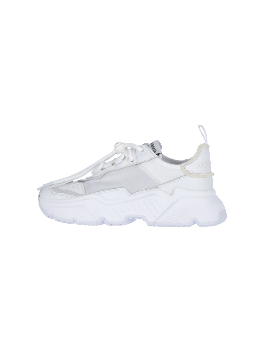 Dolce & Gabbana Chunky White Sneakers With Layered Sole