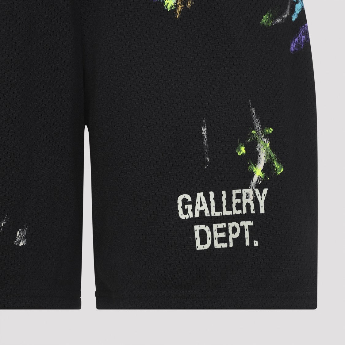 Gallery Dept. Relaxed Fit Bermuda Shorts With Multicolor Splatter And Logo Detail