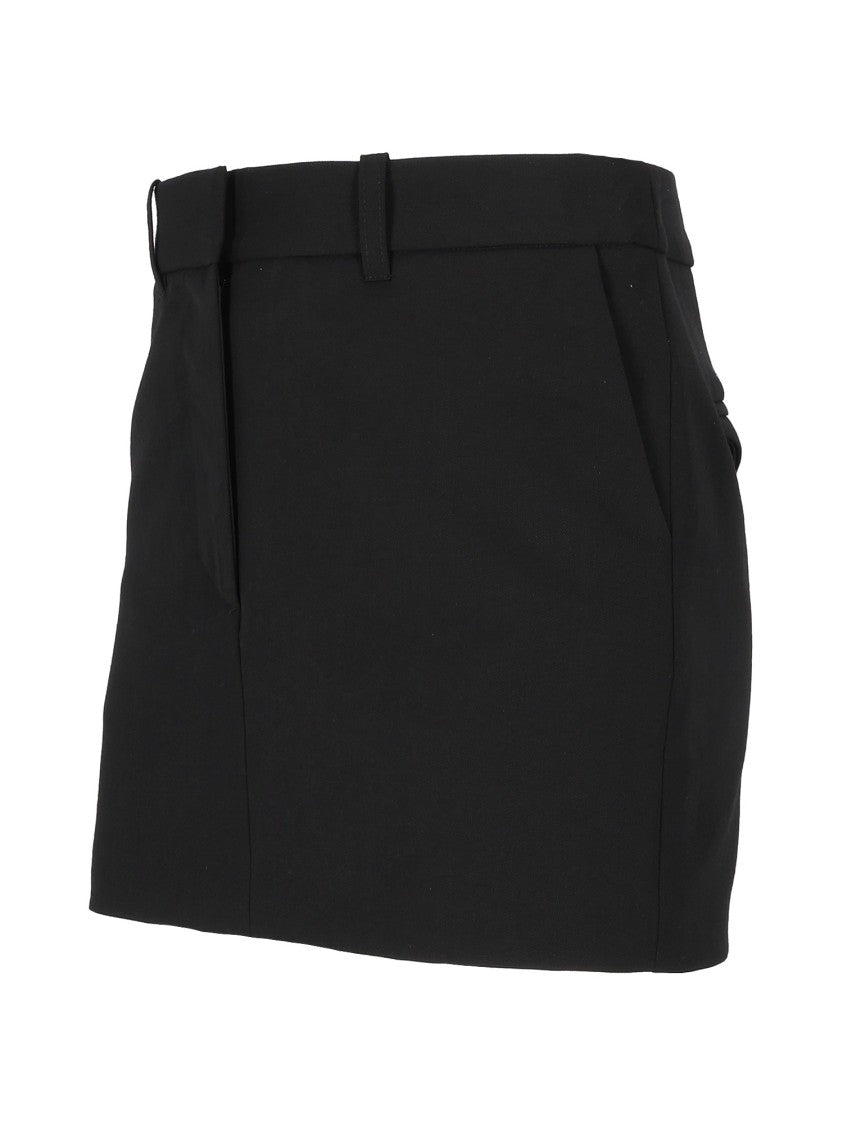 Elisabetta Franchi Fitted Black Mini Skirt With Concealed Closure