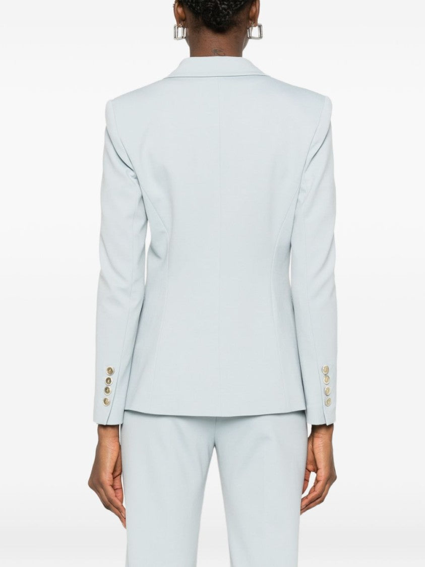 Pinko Light Blue Single-Breasted Blazer