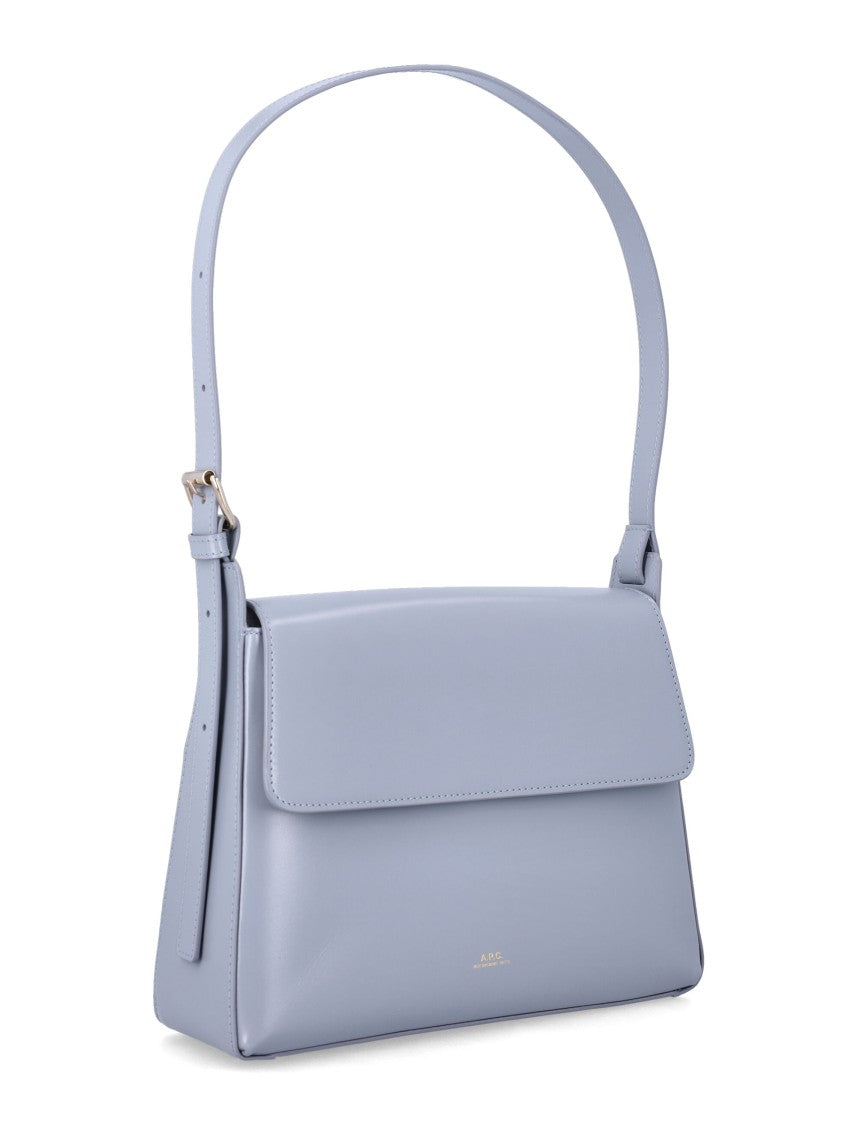 A.P.C. Smooth Leather Virginie Flap Shoulder Bag