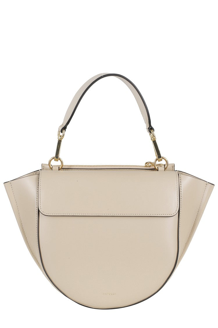 Wandler Hortensia Small Beige Leather Half-Moon Shoulder Bag