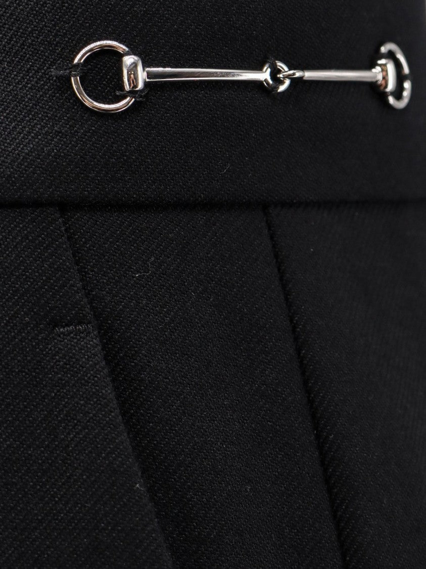 Gucci Wool Pants With Wide Leg Fit And Premium Texture