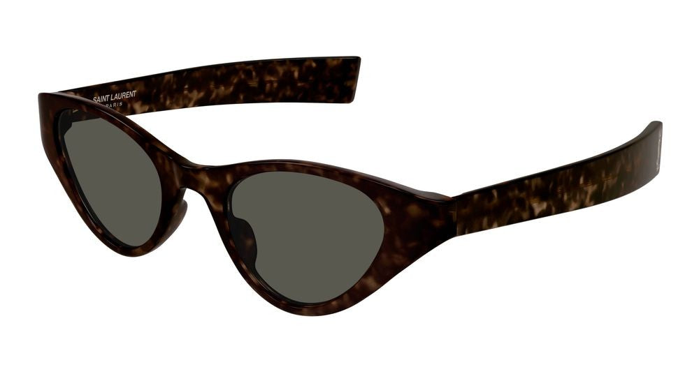 Saint Laurent Havana Tortoiseshell Cat-Eye Sunglasses
