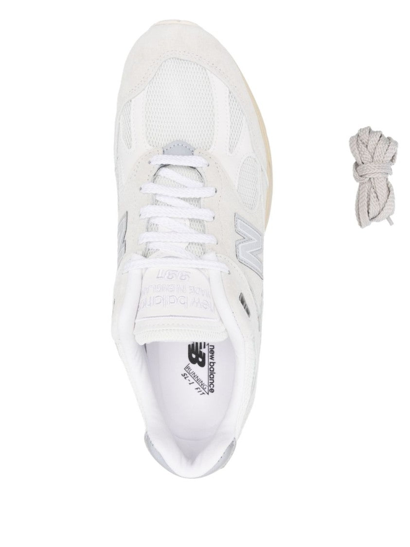 New Balance Breathable White Sneakers With Cushioned Sole